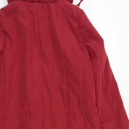 Womens UK Size 10 Bonmarché Red Overcoat