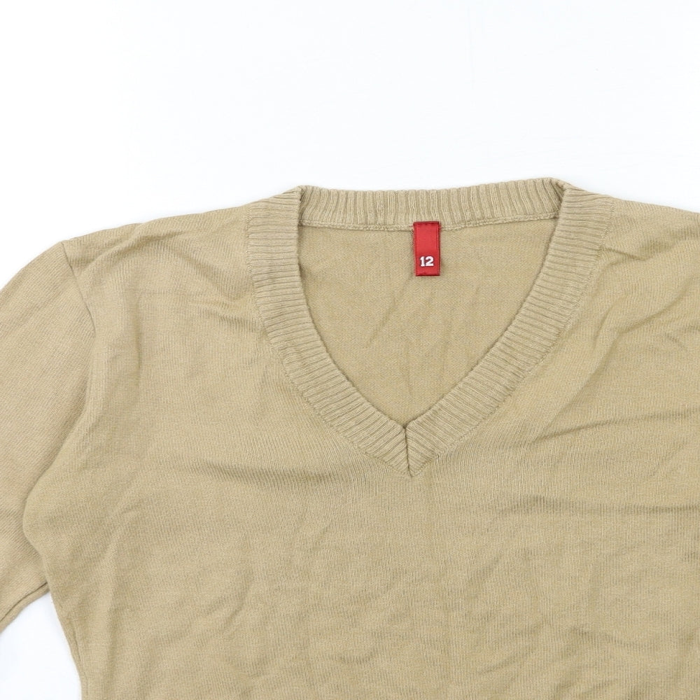 Womens UK Size 12 H&M Brown Pullover Jumper