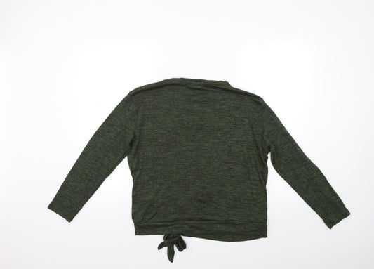 Womens UK Size 14 Papaya Green Pullover Jumper