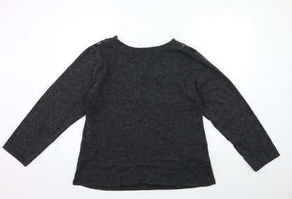 Womens UK Size 6 Preworn Grey Pullover Jumper