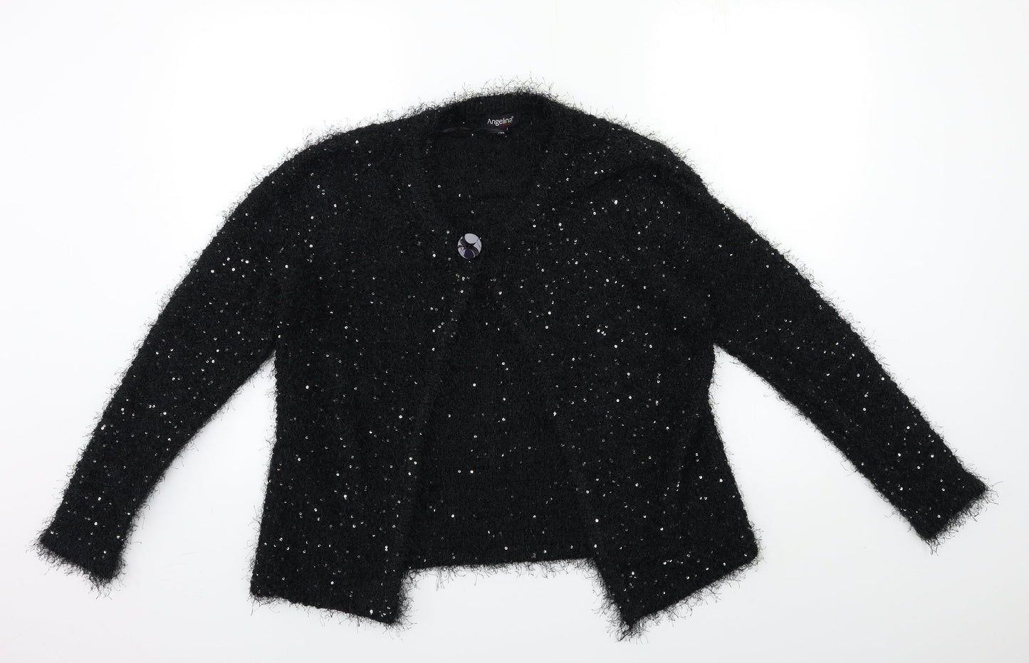 Womens UK Size M Angelina Black Cardigan Jumper
