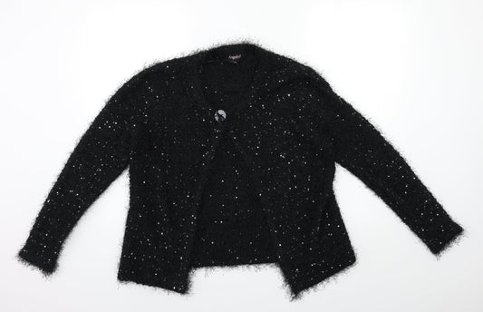 Womens UK Size M Angelina Black Cardigan Jumper