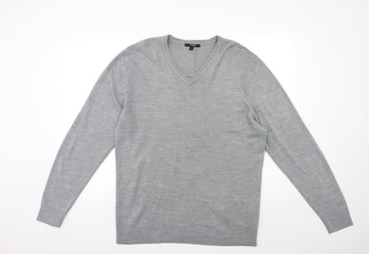 George Mens Grey  Knit Pullover Jumper Size M