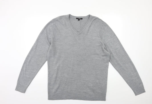 George Mens Grey  Knit Pullover Jumper Size M
