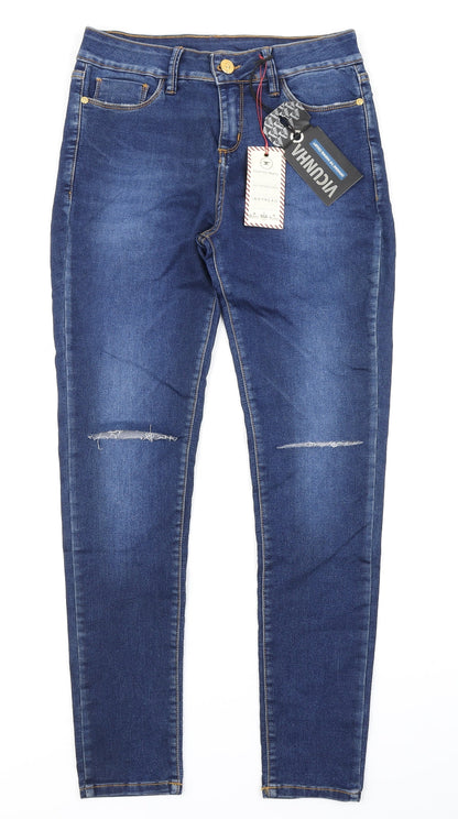 Vicunha Womens Blue  Denim Skinny Jeans Size 28 in L28 in