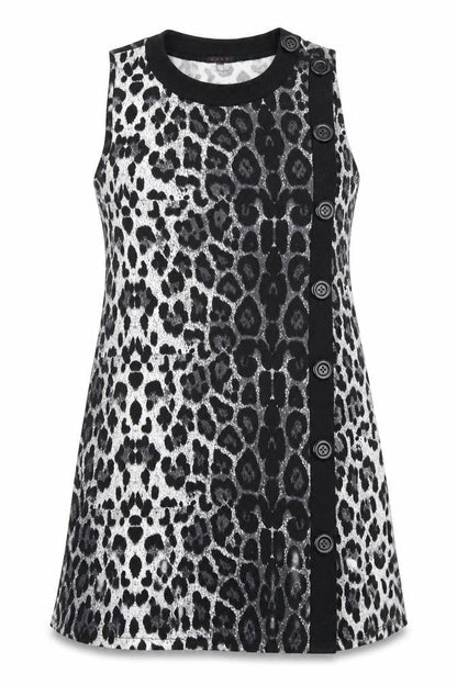Mandi Womens Grey Animal Print  A-Line  Size 12
