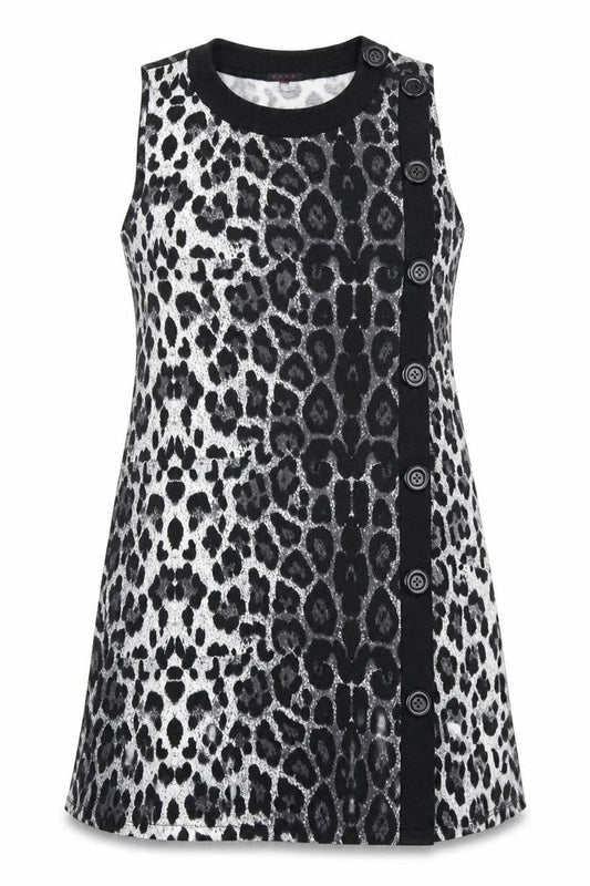 Mandi Womens Grey Animal Print  A-Line  Size 12