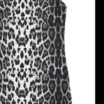 Mandi Womens Grey Animal Print  A-Line  Size 12