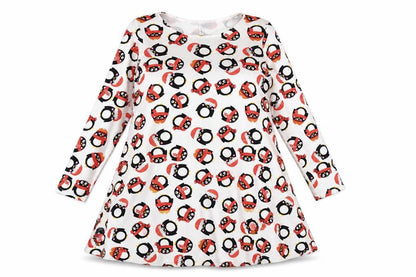 MissLook Womens White   Fit & Flare  Size 6  - Christmas Penguin