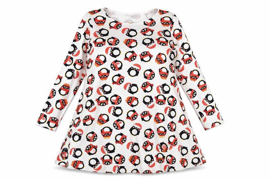 MissLook Womens White   Fit & Flare  Size 6  - Christmas Penguin
