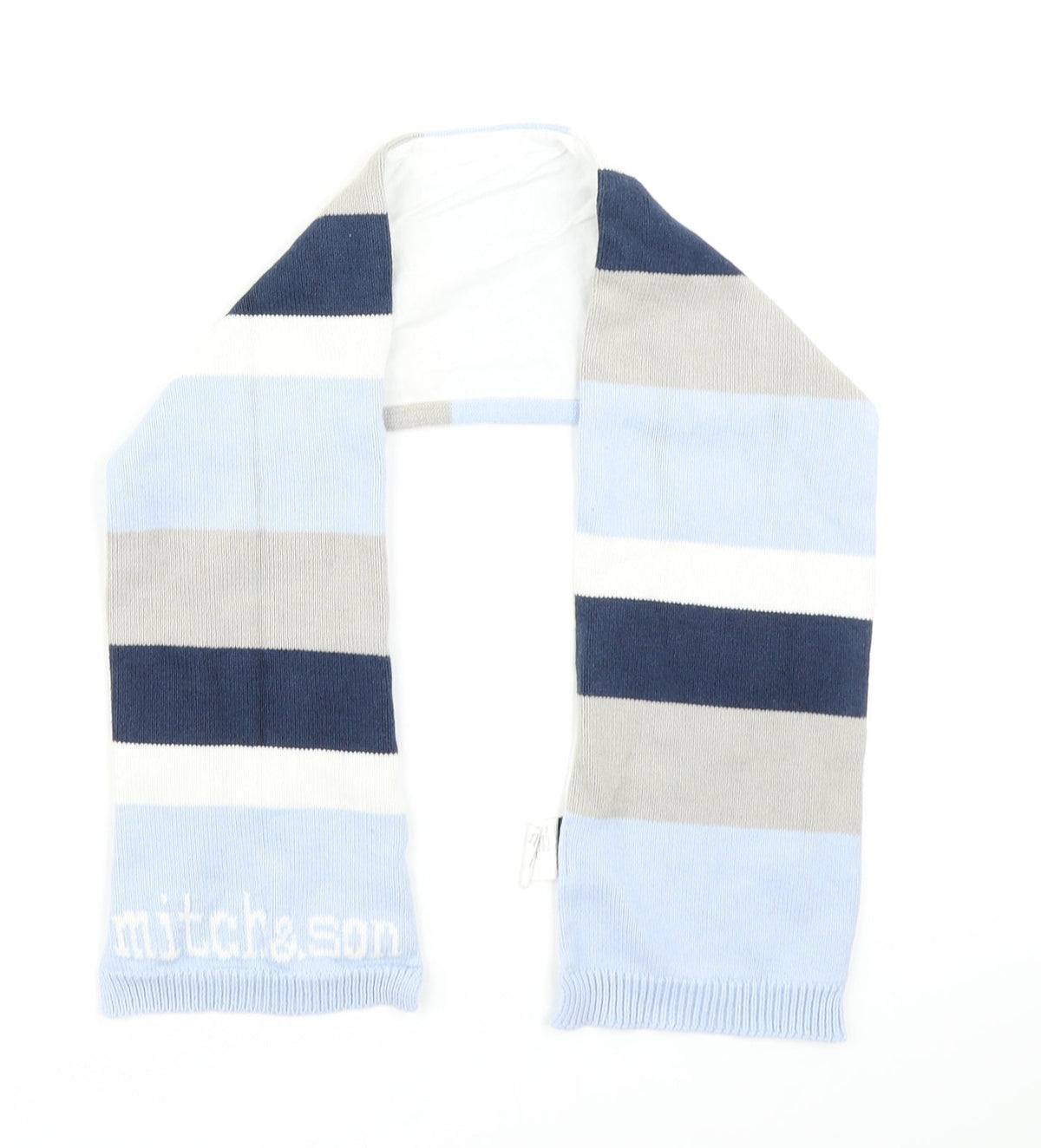 Mitch & Son Boys Blue Striped  Scarf  One Size