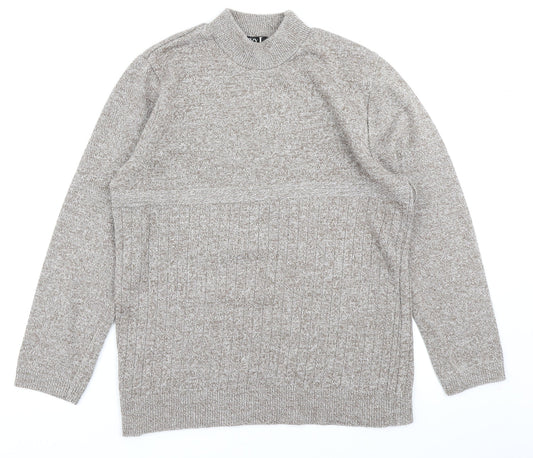 Envy Womens Brown  Knit Pullover Jumper Size L