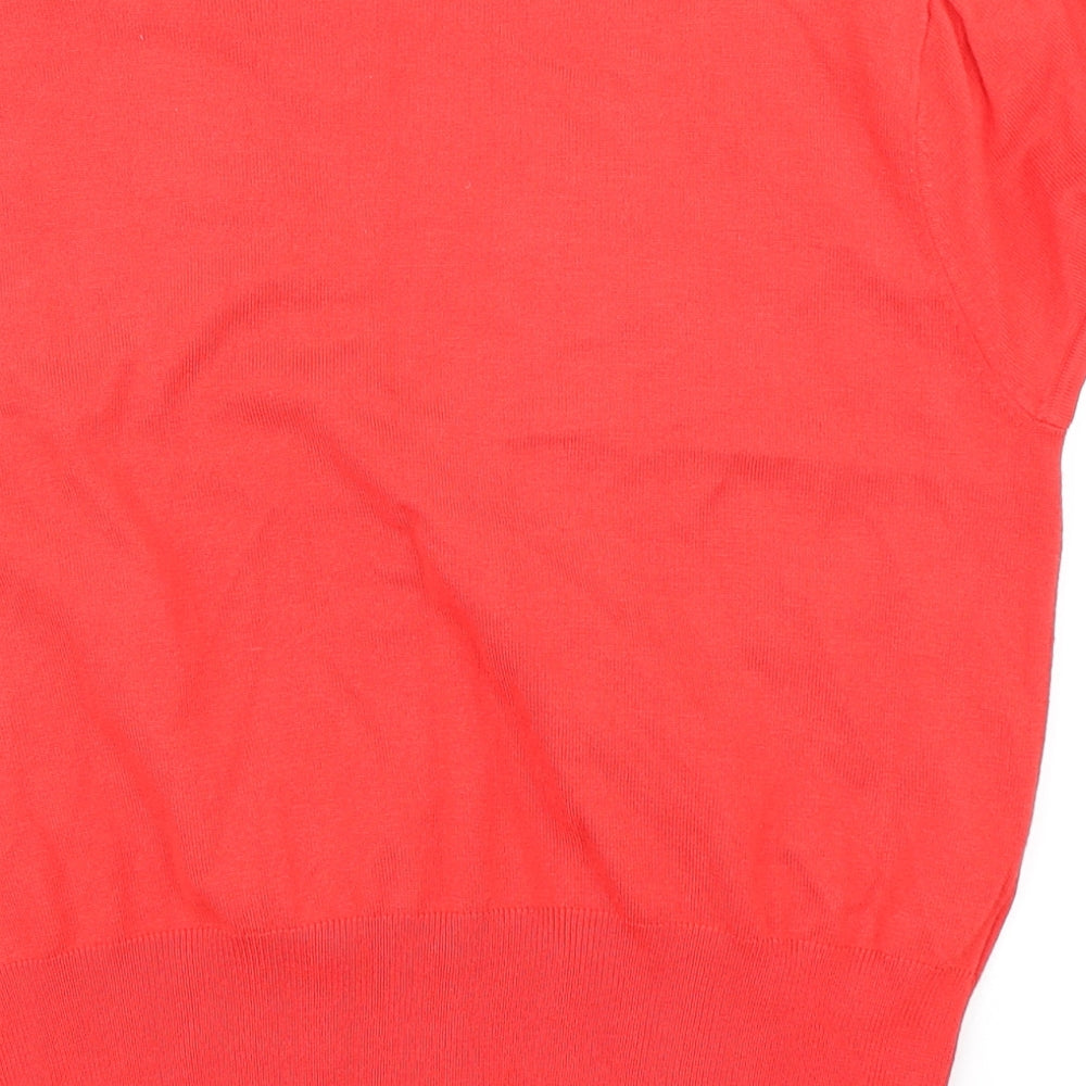 AMARANTO Womens Red  Knit Cardigan Jumper Size 14