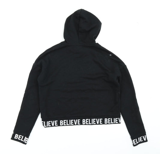 Primark Girls Black   Pullover Hoodie Size 11-12 Years