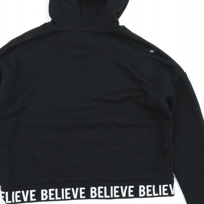Primark Girls Black   Pullover Hoodie Size 11-12 Years