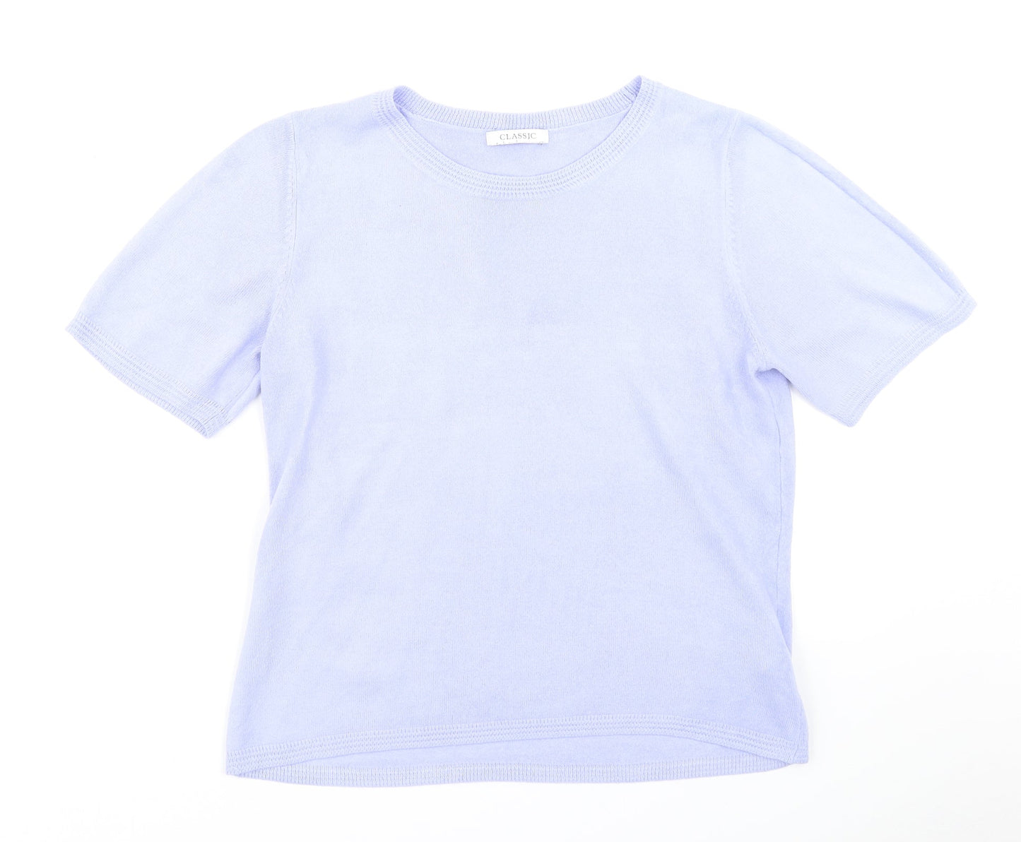 Classic Womens Purple  Knit Pullover Jumper Size 12