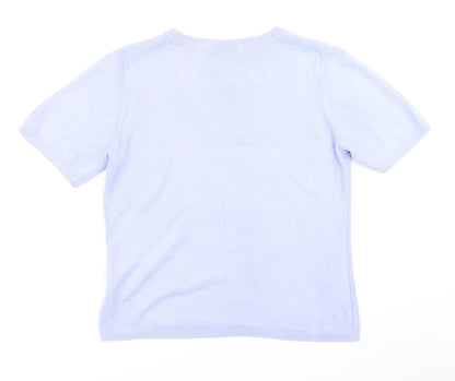 Classic Womens Purple  Knit Pullover Jumper Size 12