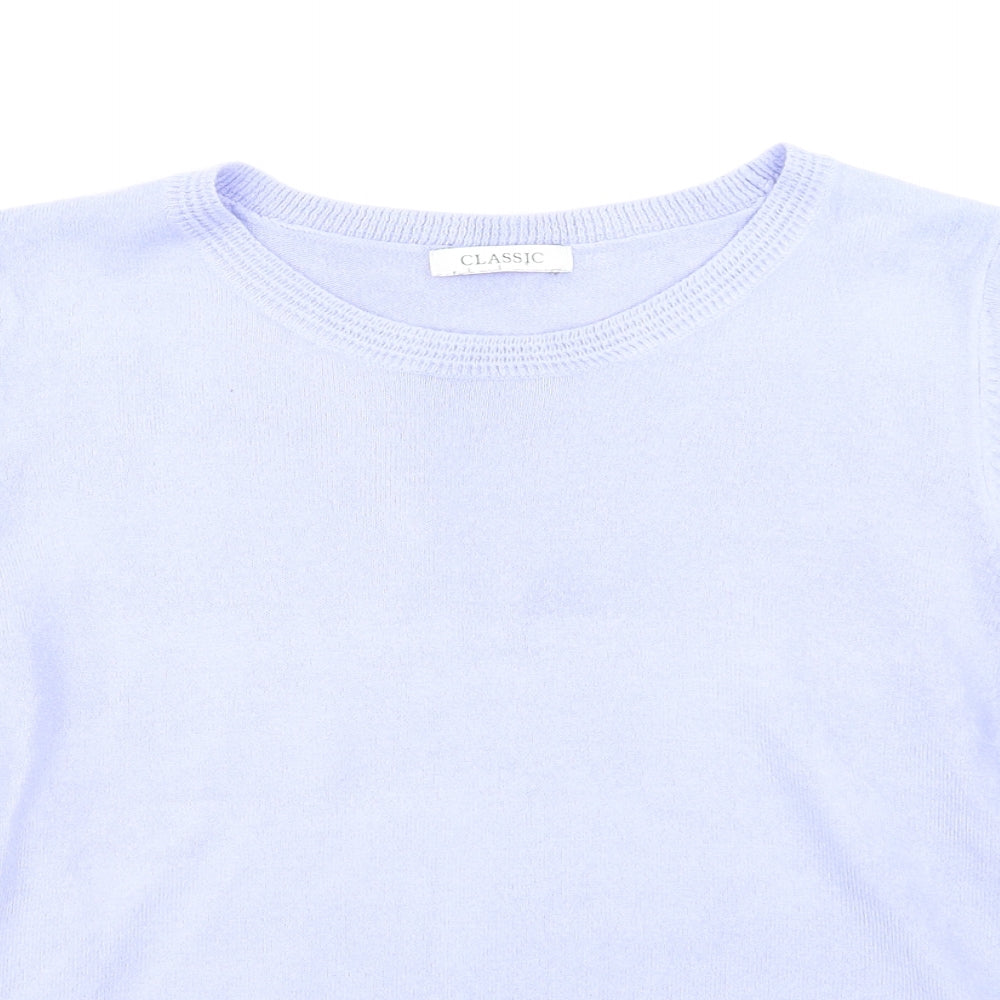 Classic Womens Purple  Knit Pullover Jumper Size 12