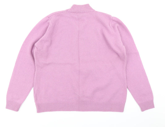 EWM Womens Pink  Knit Pullover Jumper Size L