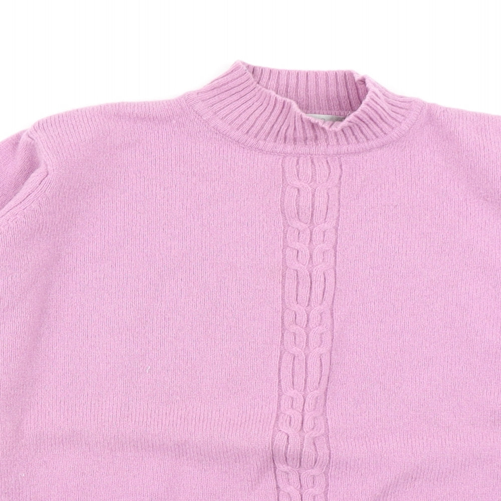 EWM Womens Pink  Knit Pullover Jumper Size L