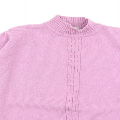 EWM Womens Pink  Knit Pullover Jumper Size L