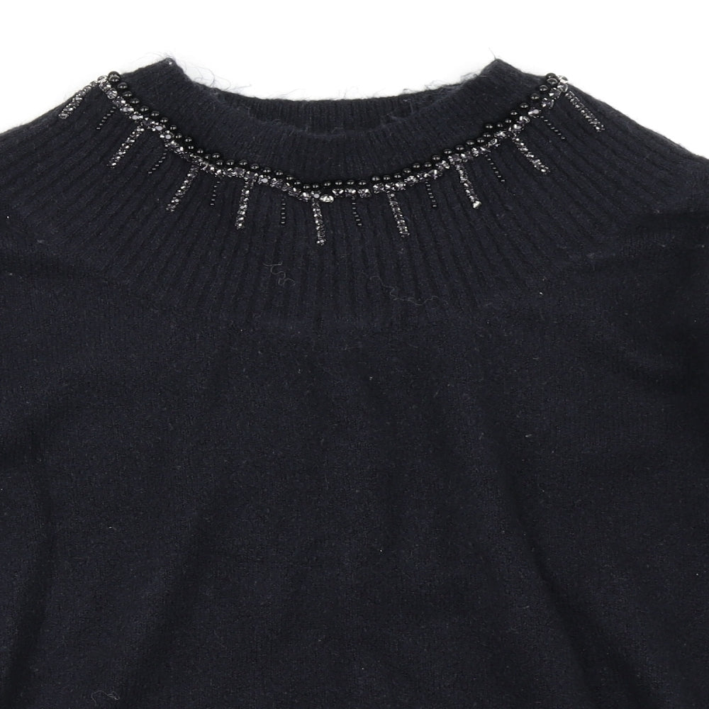 Dorothy Perkins Womens Black  Knit Pullover Jumper Size 18
