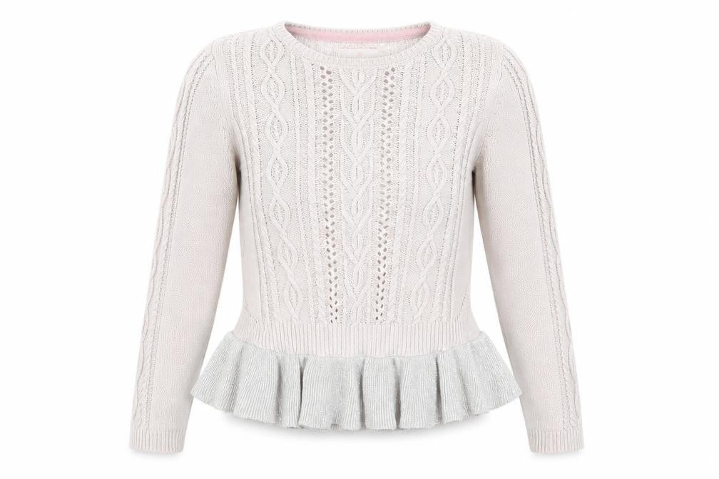 Lulurain Girls Pink  Knit Pullover Jumper Size 6 Years