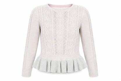 Lulurain Girls Pink  Knit Pullover Jumper Size 6 Years