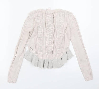 Lulurain Girls Pink  Knit Pullover Jumper Size 6 Years