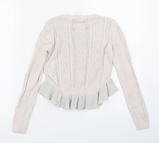 Lulurain Girls Pink  Knit Pullover Jumper Size 6 Years