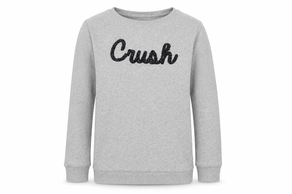 PEP & CO Girls Grey  Jersey Pullover Sweatshirt Size 8-9 Years  - Crush