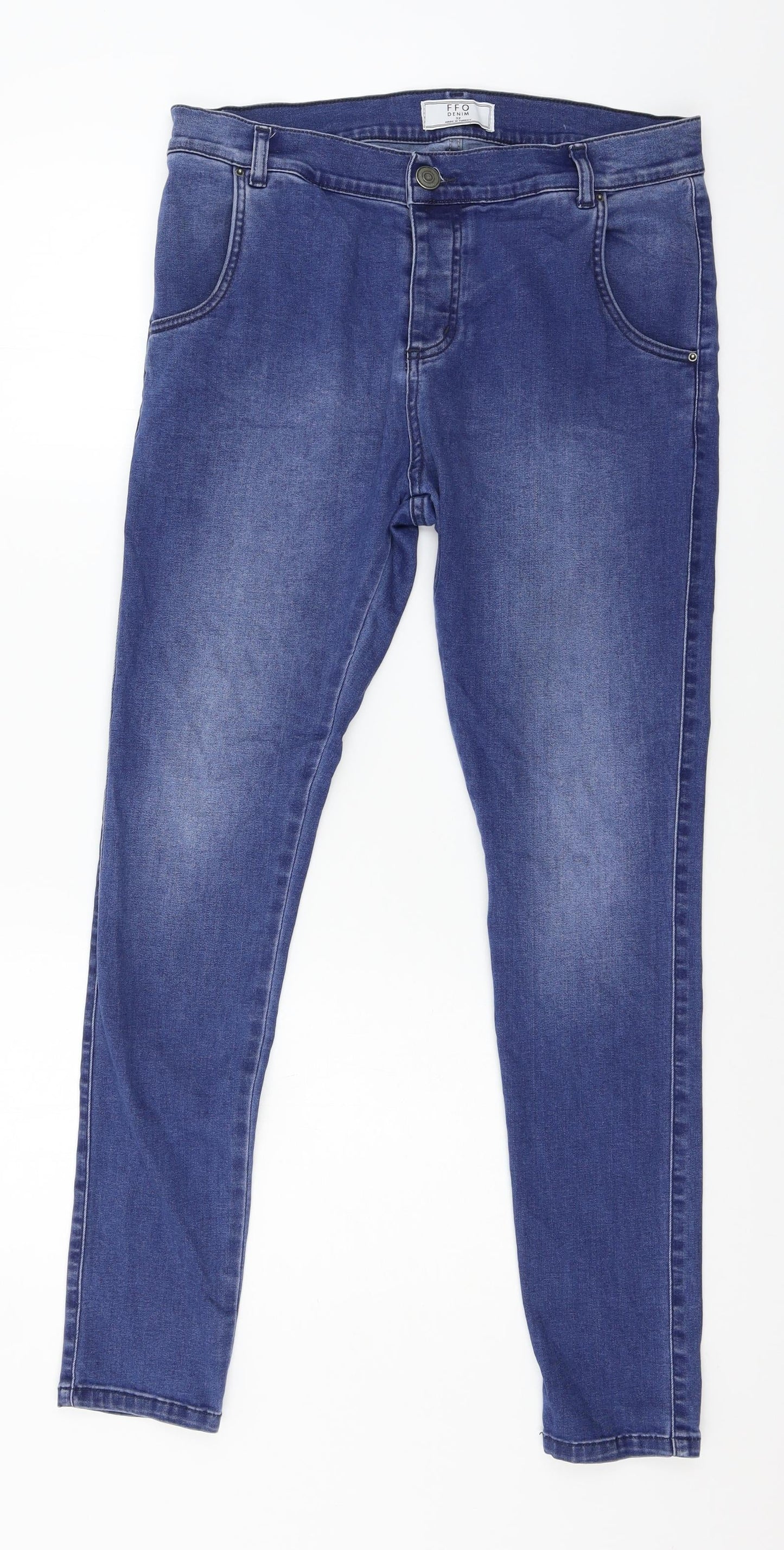 FFO Denim  Womens Black  Denim Skinny Jeans Size 32 in L28 in