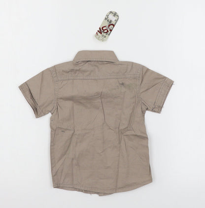 Gu. Banni Girls Brown   Basic Button-Up Size 2 Years