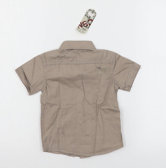 Gu. Banni Girls Brown   Basic Button-Up Size 2 Years