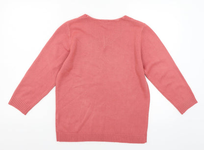 Womens UK Size 10 Julipa Pink Pullover Jumper