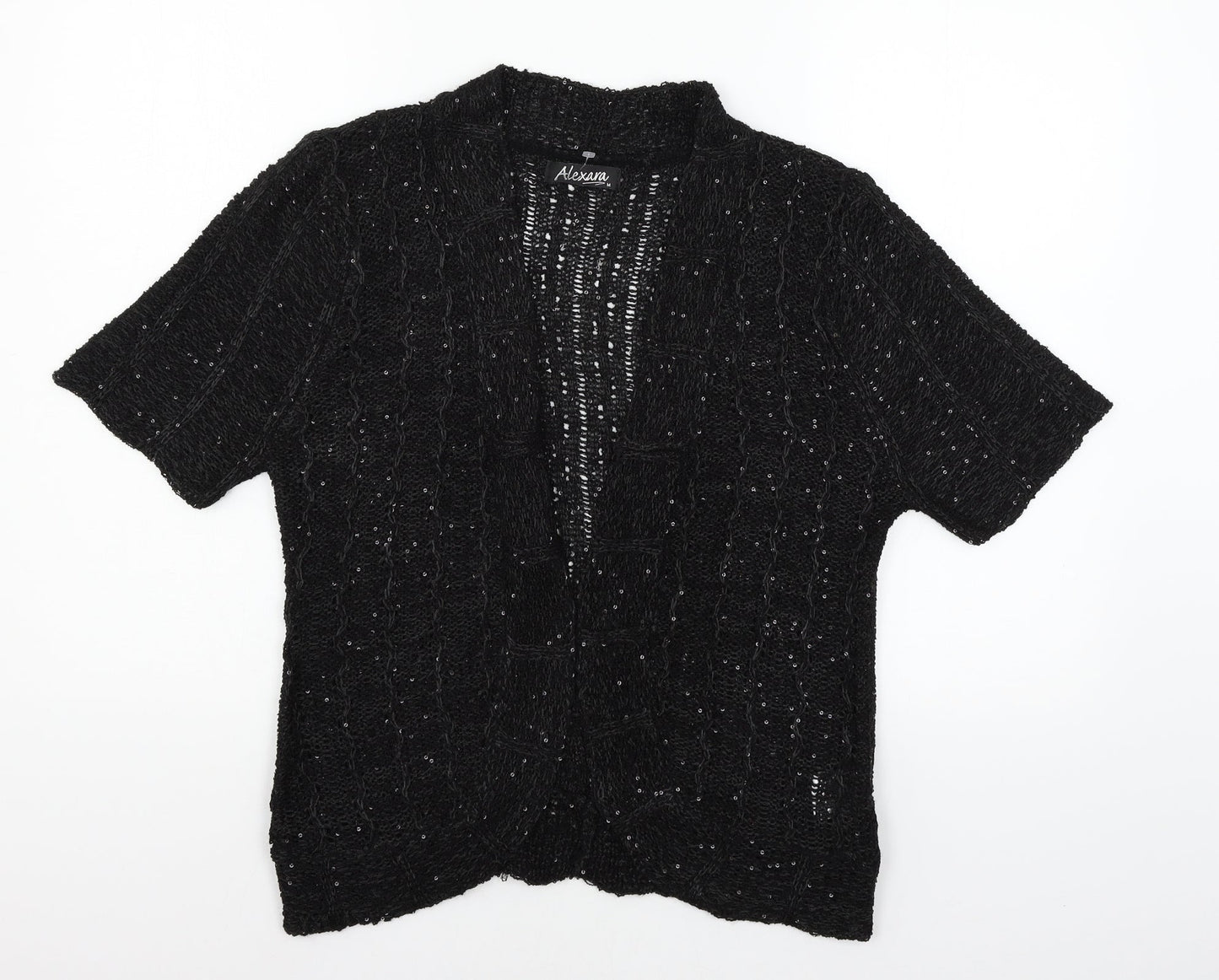 Womens UK Size M Alexara Black Cape Jumper