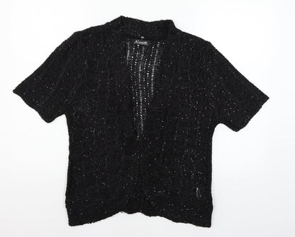 Womens UK Size M Alexara Black Cape Jumper