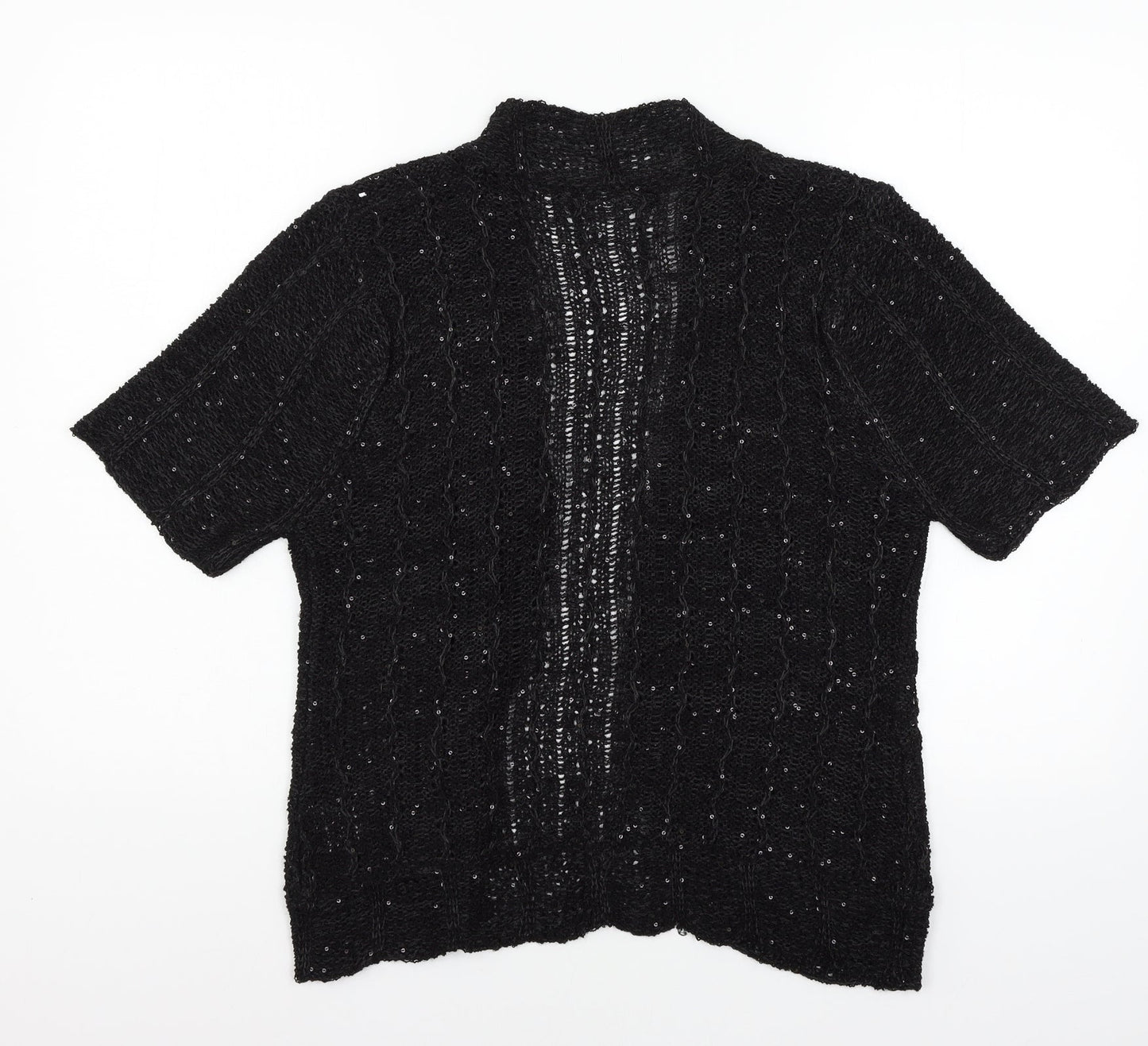 Womens UK Size M Alexara Black Cape Jumper