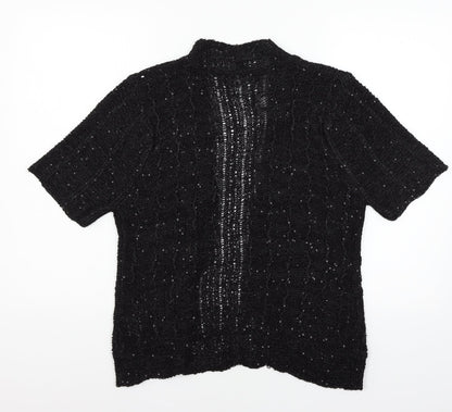 Womens UK Size M Alexara Black Cape Jumper