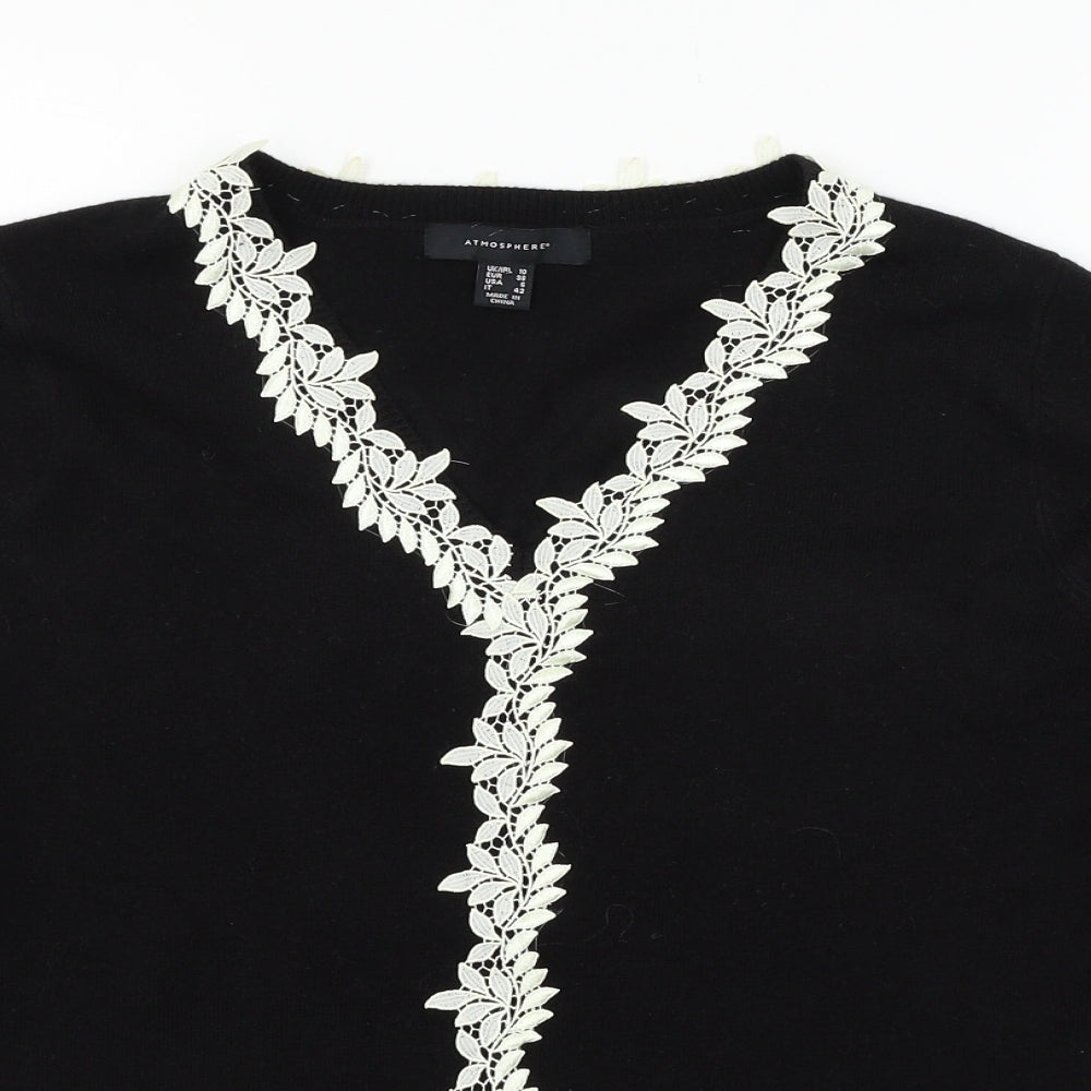 Womens UK Size 10 Atmosphere Black Pullover Jumper