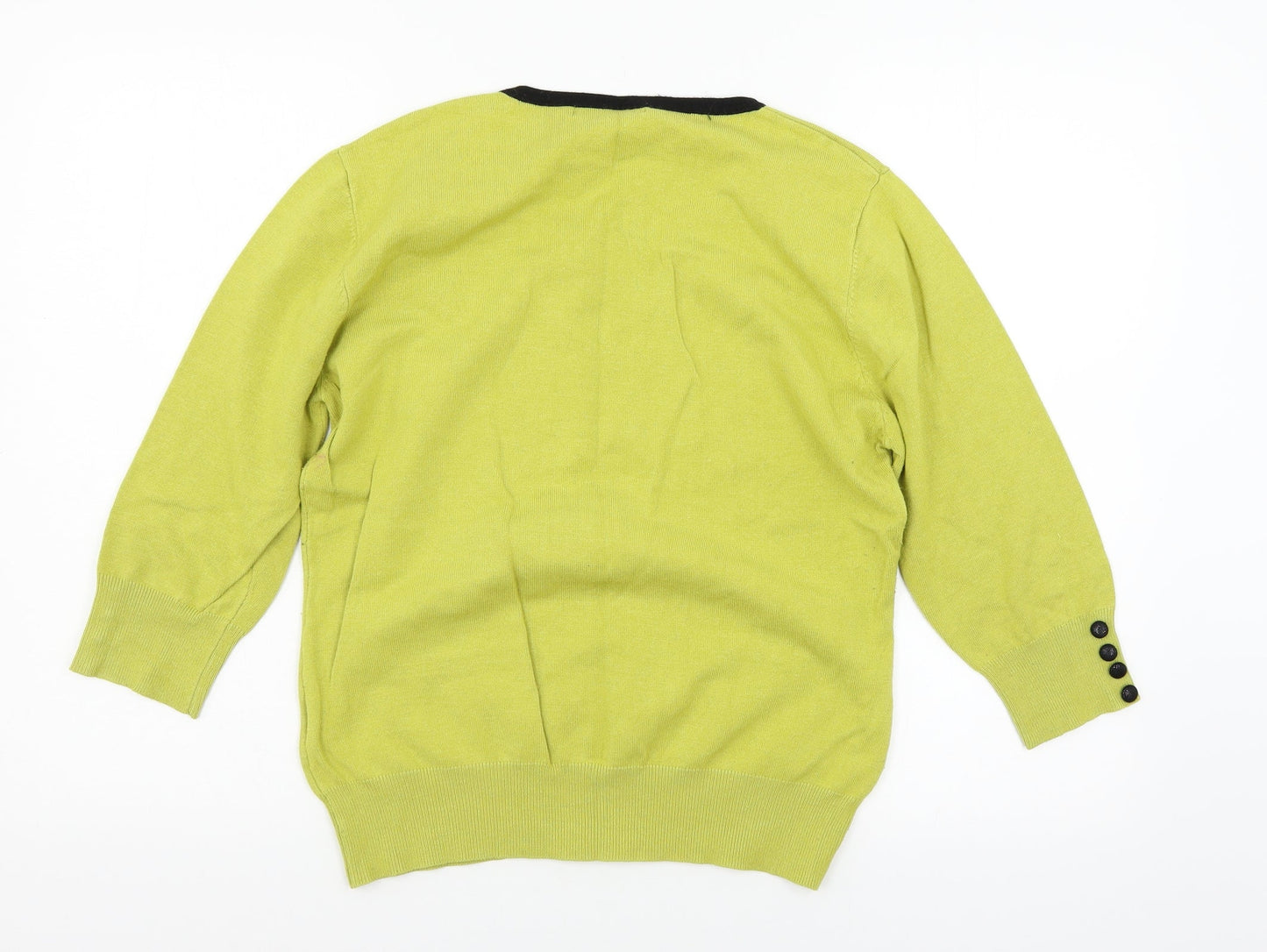 Just elegance Womens Green  Knit Pullover Jumper Size M