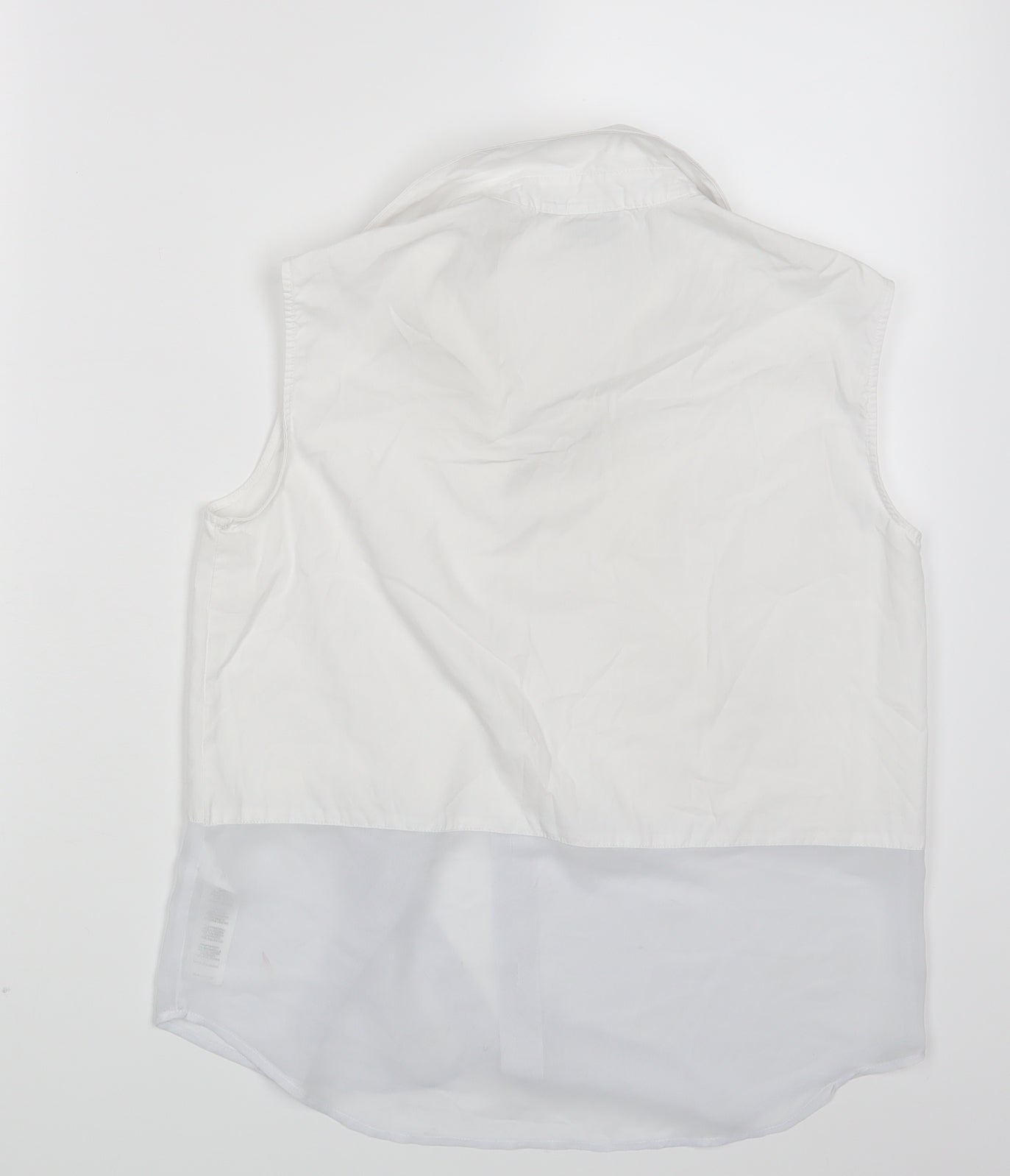 Womens UK Size 8 ASOS White Basic Button-Up