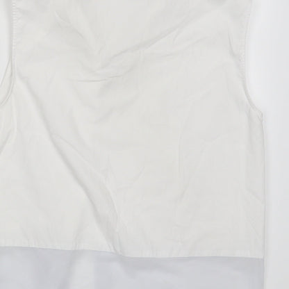 Womens UK Size 8 ASOS White Basic Button-Up