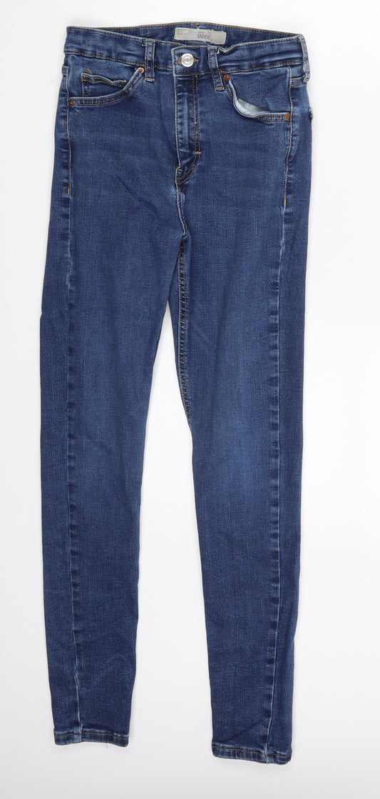 Topshop Womens Blue  Denim Skinny Jeans Size 28 in L32 in