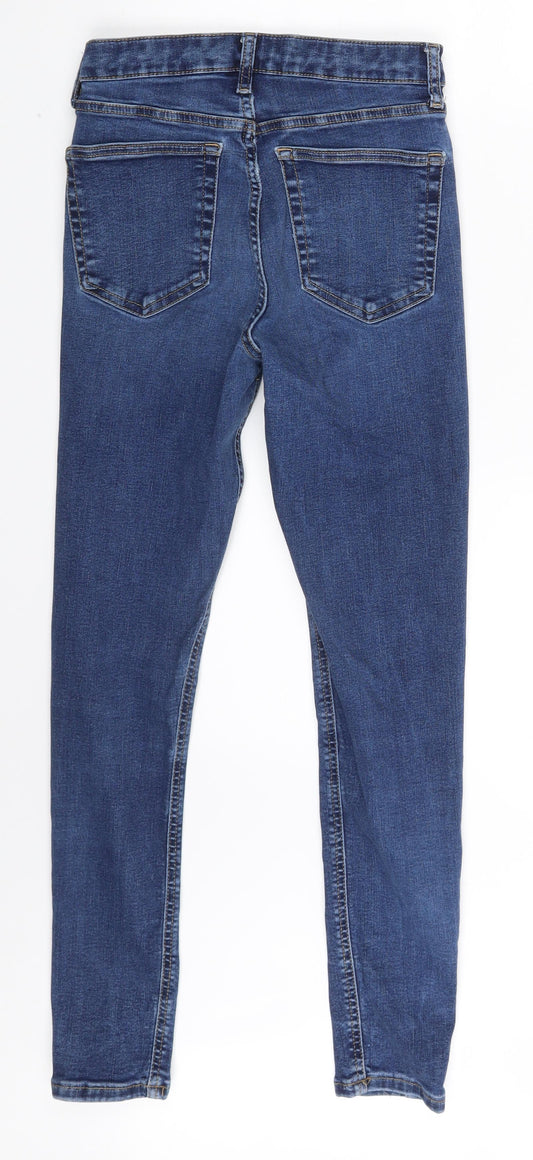 Topshop Womens Blue  Denim Skinny Jeans Size 28 in L32 in