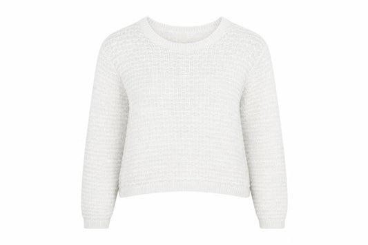 Womens UK Size S Pull & Bear White Pullover Jumper