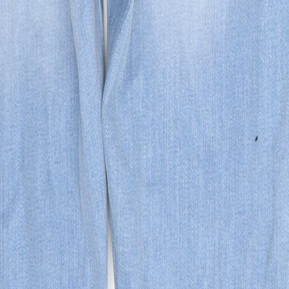 Zara Womens Blue Floral Denim Skinny Jeans Size 6 L26 in