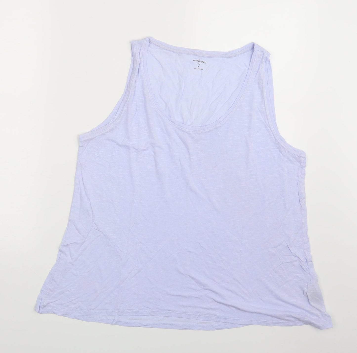 Womens UK Size 16 M&S Blue Basic Tank