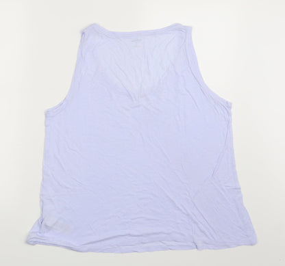 Womens UK Size 16 M&S Blue Basic Tank