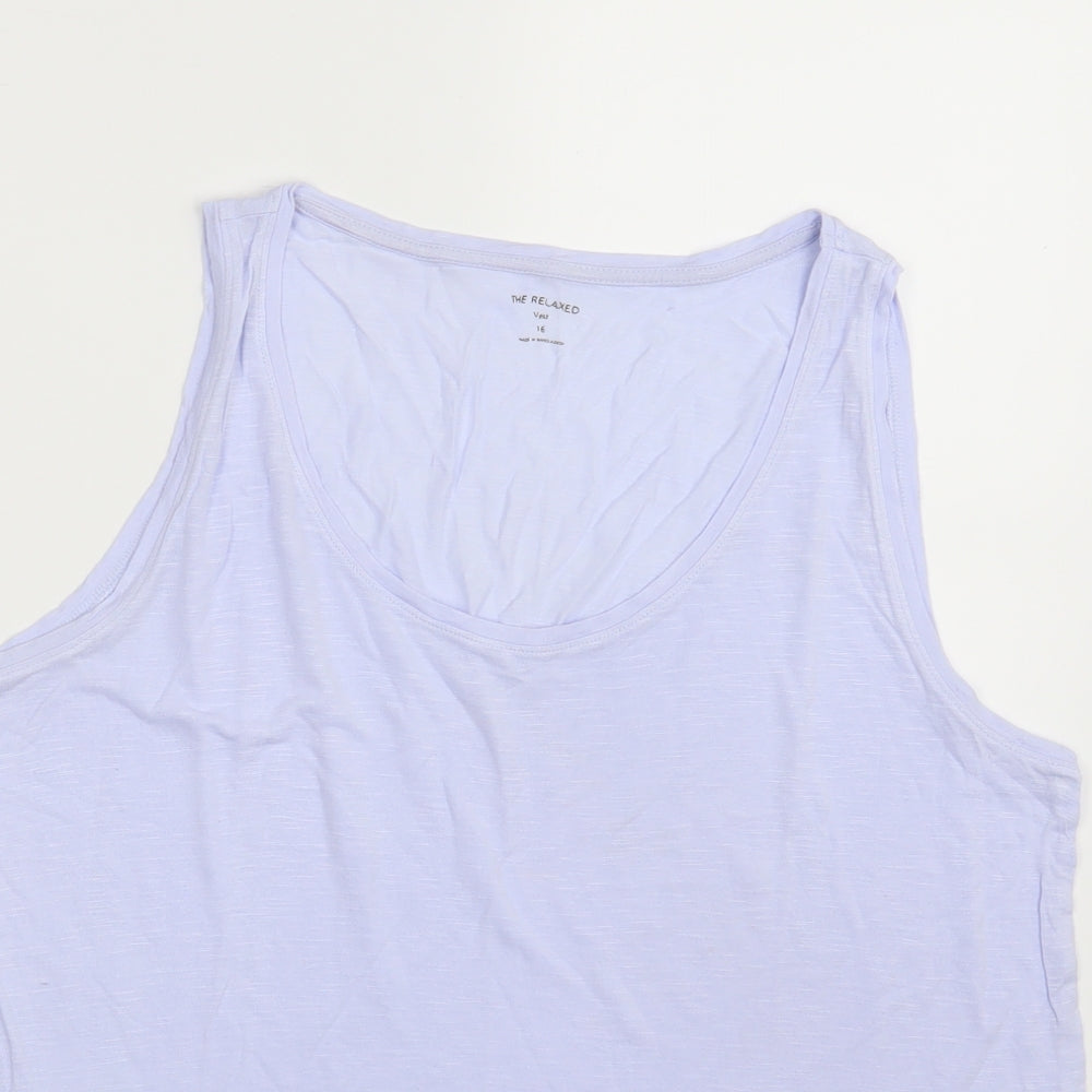 Womens UK Size 16 M&S Blue Basic Tank